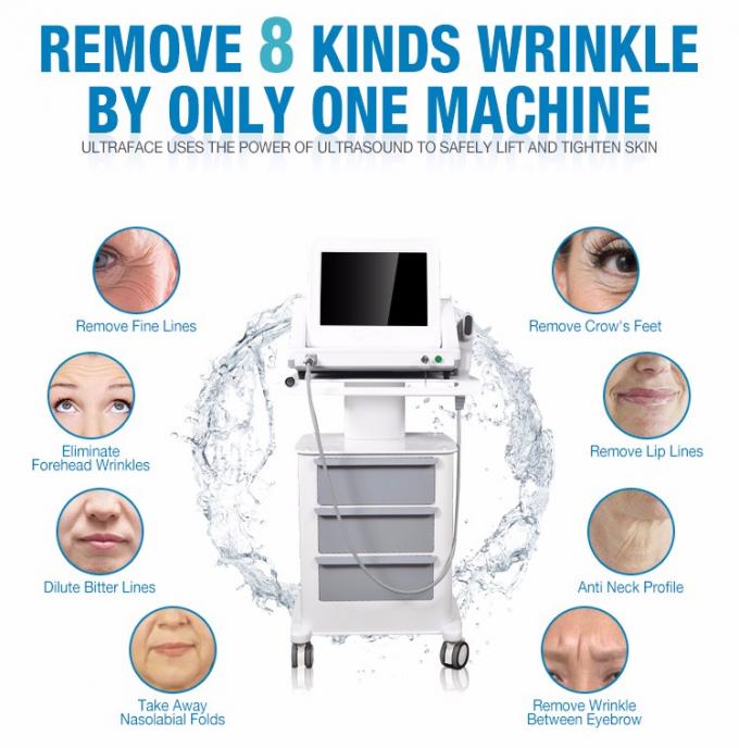 2016 máquina médica del hifu del cuidado SMAS de la arruga del tratamiento facial del retiro